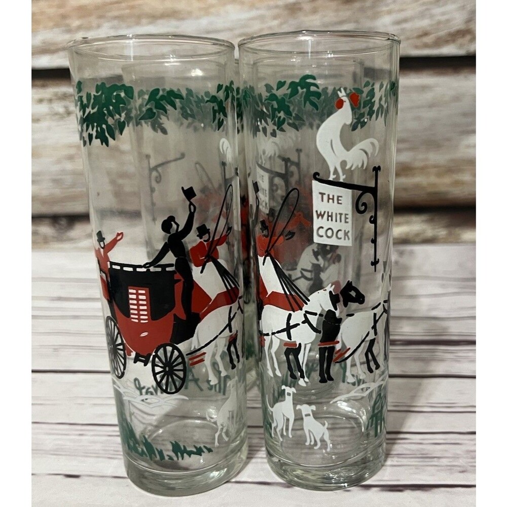 8 Vintage Libbey 7" Tom Collins Cocktail Glasses The Arrival